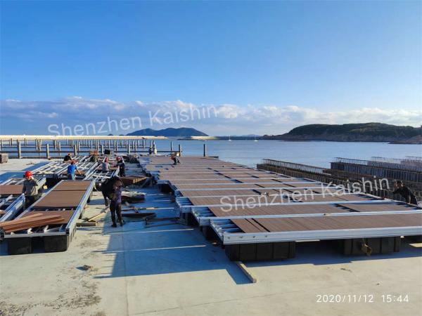O HDPE flutua o corredor central de alumínio Marine Floating Platform da doca de flutuação