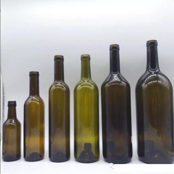 Bouteilles en verre d'huile d'olive de cuisson en couleur de bouteille personnalisée et tailles de 250 ml 500 ml 750 ml