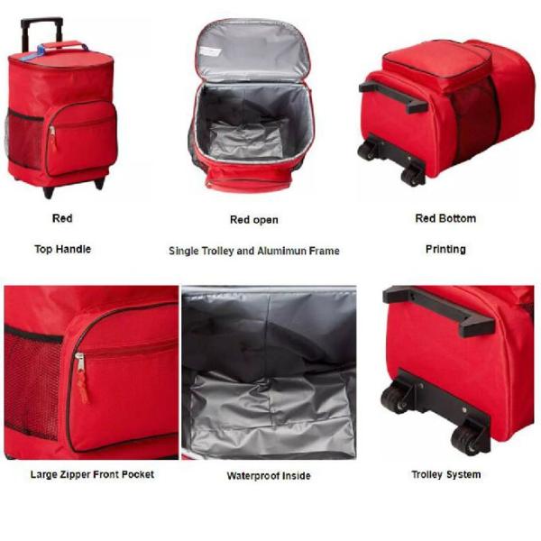 Сумка изготовленной на заказ тележки вагонетки сумки охладителя вагонетки хранения покупок логотипа более крутая