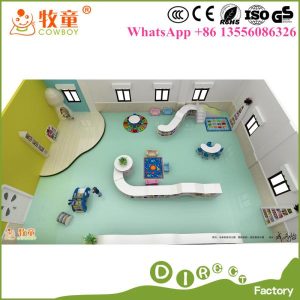 High quality and Luxury International Preschool Kindergarten Reading Room Library Furniture Sets