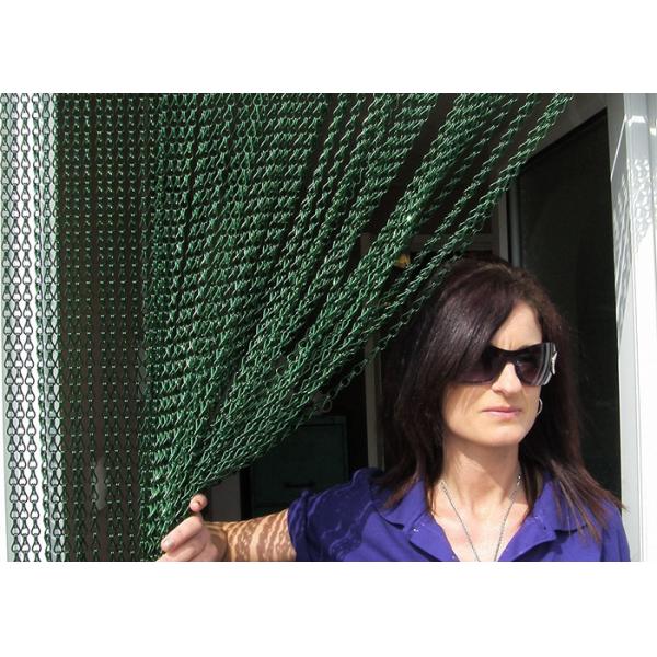 Anodised Deco Mesh Rope Aluminium Chain Door / Fashion Fly Screen Curtain
