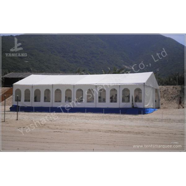 Professional 150 Seaters White Luxury Beach Wedding Marquee for Rent with Wind Resistance