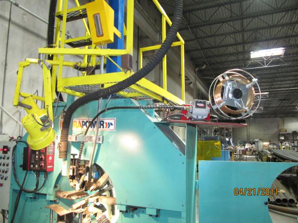 Tourist Hotel Road Light Pole Combined Machine Use SAW / MAG Automatic Welding Method by Siemens VFD Control