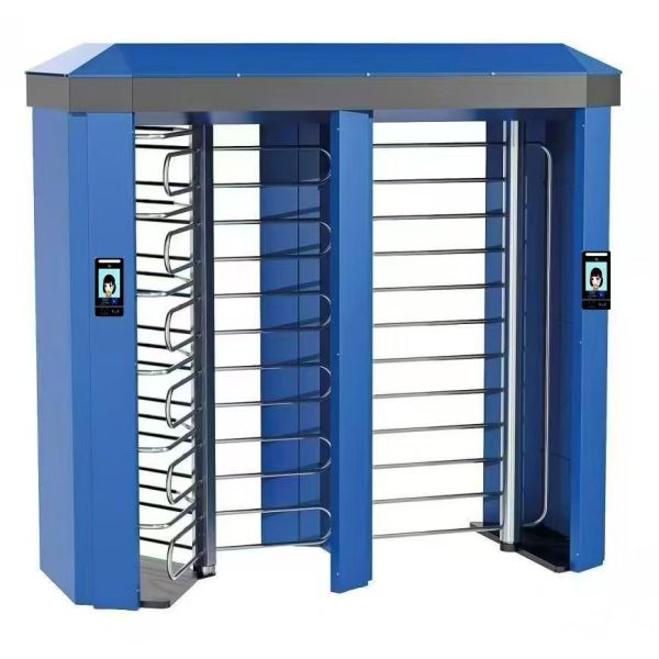 IP55 Full Height Turnstiles Commercial High Security Turnstile With RFID / QR Code Reader