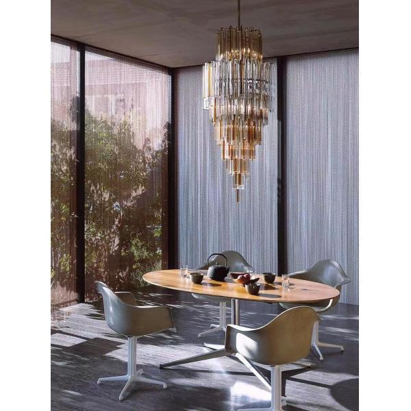 Warm 3000K Chandelier In Copper With Clear Glass For Hotel Interior Furniture