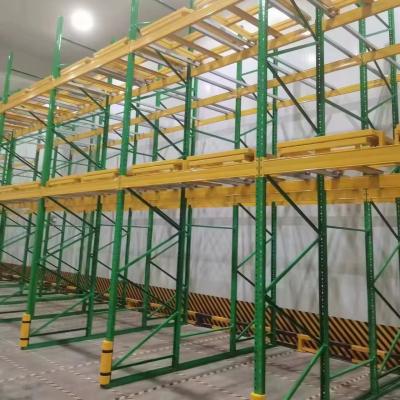 Customized Q235B Steel Push Back Shelving Storage Racks With Adjustable Beam Levels