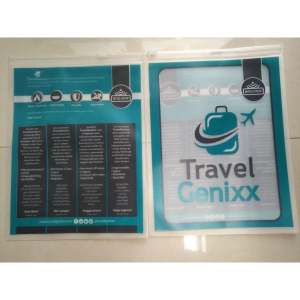 O saco de plástico transparente claro do PVC para o roupa de banho/geou o saco molhado do biquini de EVA