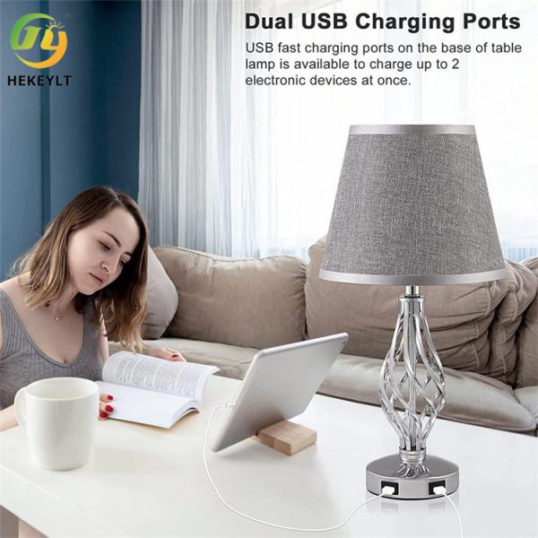 Ретро касание ухода за больным затемняя настольную лампу USB поручая для спальни гостиницы