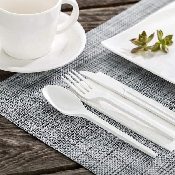 9in PLA Compostable CPLA Cutlery 100% Biodegradable Forks And Spoons Knives
