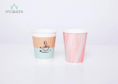 Colorful Printed Takeaway Hot Drink Cups , Disposable Hot Cups PE Lined
