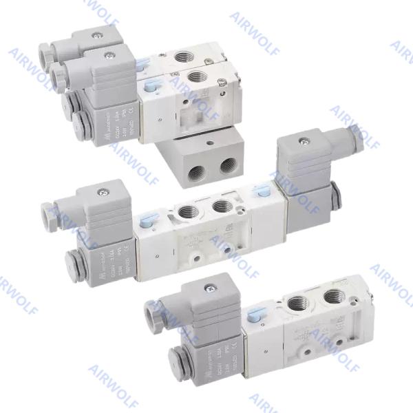 Mindman 5/2 Way 3/2 Way Aluminum Pneumatic Solenoid Valves DC24V AC220V AC110V DC12V MVSC-220-4E1 MVSC-220-4E2   MVSC-220-4E2-DC24-L