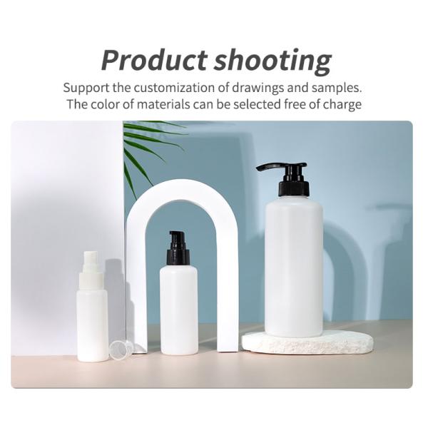 Botellas de champú de plástico PET de 60 ml 120 ml 500 ml Botella de bomba de loción para el embalaje de cuidado de la piel