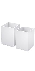 Acrylic Pen Holder 2 Pack,Clear Desktop Pencil Cup Stationery Organizer For Office Desk Accessory -Round