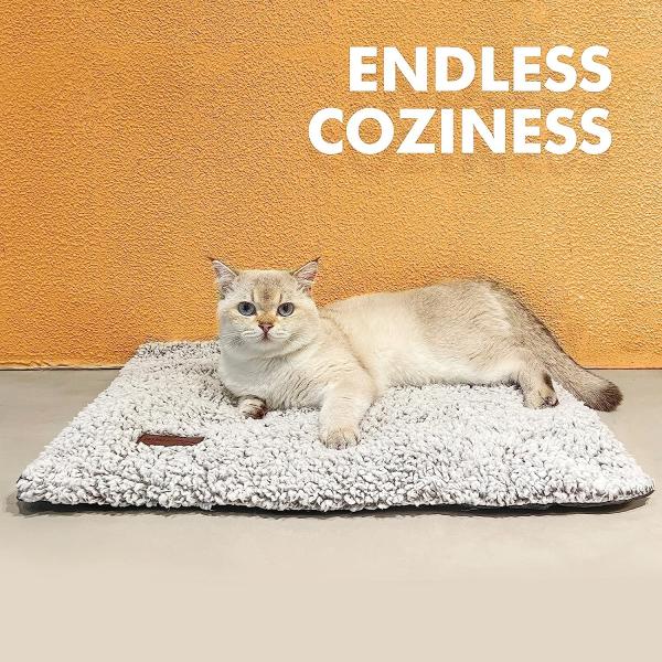 Self Warming Dog Bed Mat, Soft Plush Pet Sleeping Pad for Dog Cats, Winter Pet Blanket for Dog Bed, Couch, Sofa, Car