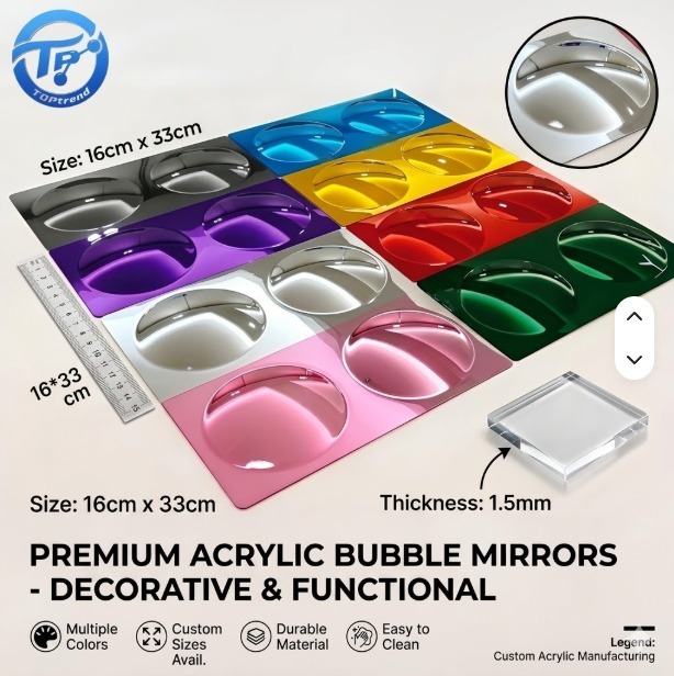 160×330mm Bubble Mirror Panel Tactile Toy Customised For Autism Kids Classroom