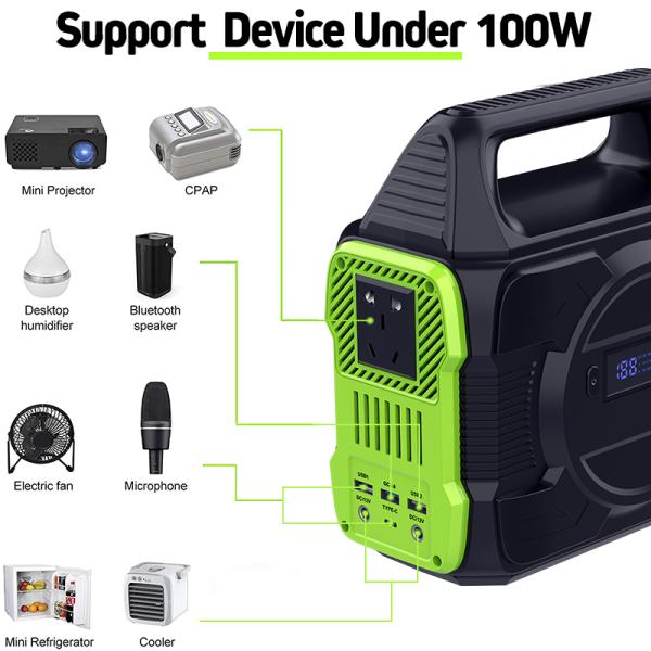 Outdoor Camping Home Emergency Portable Power Station 300W Solar Generator