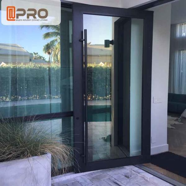 Living Room Bedroom Large Aluminum Pivot Doors Anti - Burglar Sound Insulation Glass pivot door,pivot glass door hinge,
