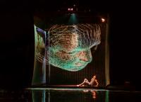 Ecrã de projecção de malha holográfica transparente para circo holográfico