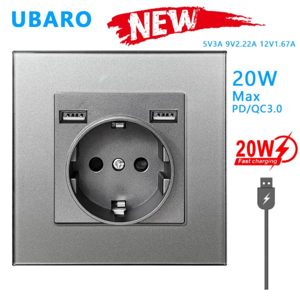 EU Standard Electric Wall Socket And Convenient With USB Port