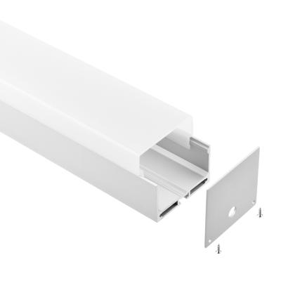 Três lados que iluminam os perfis de alumínio do diodo emissor de luz suspenderam 55*50mm