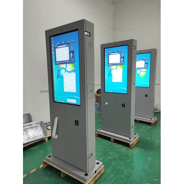 43-inch Touchscreen Vertical Outdoor Lcd Advertising Player with Built-in Card Reader and Printer