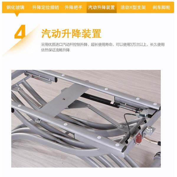 Pneumatic Lifting Center Coffee Table , Glass Lift Top Coffee Table