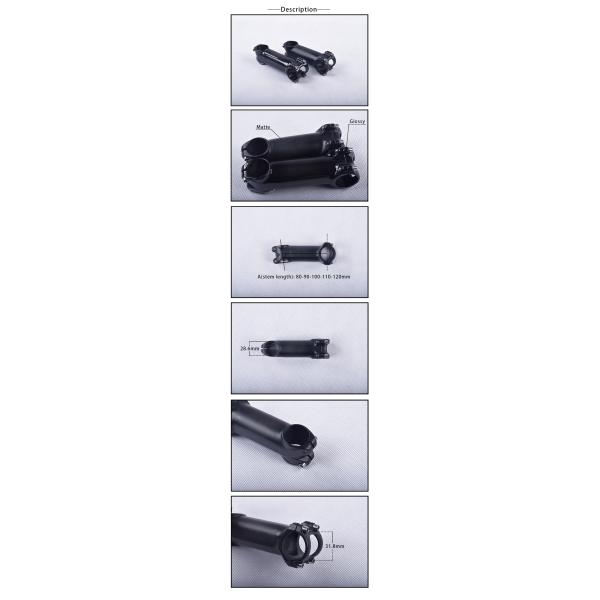 Волокно 3K углерода частей велосипедов алюминиевого сплава соткет стержень 31.8mm велосипеда дороги горы