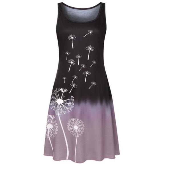 Women'S Sleeveless Pullover Print Gradient Dress