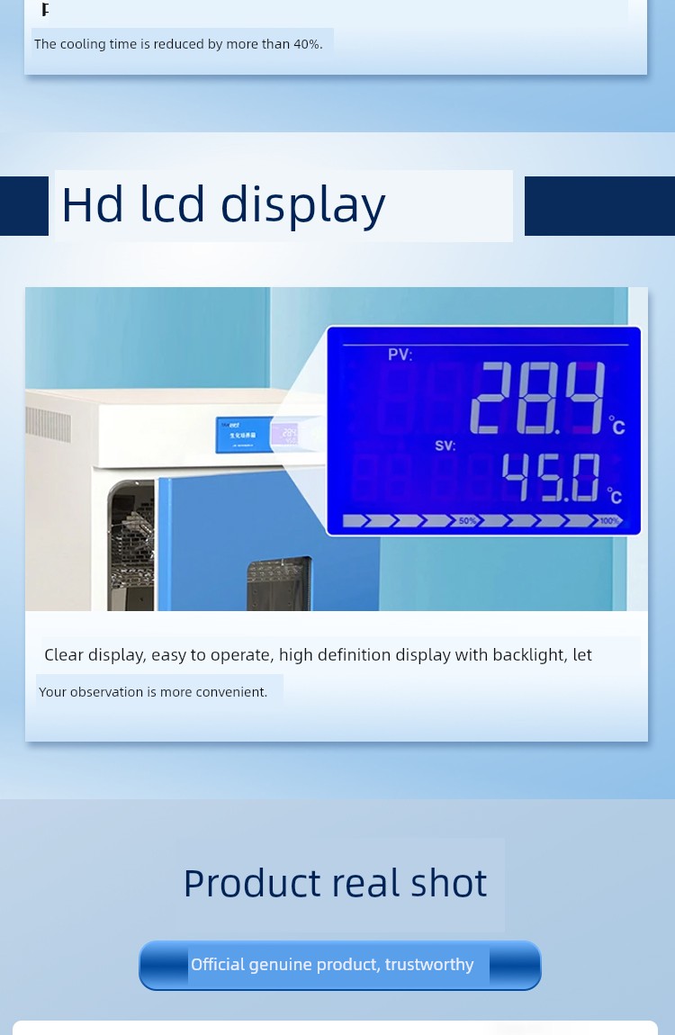 Biochemical Incubator LRH Series Bacterial Breeding No Fluctuation Constant Temperature Humidity Control No Power Laboratory