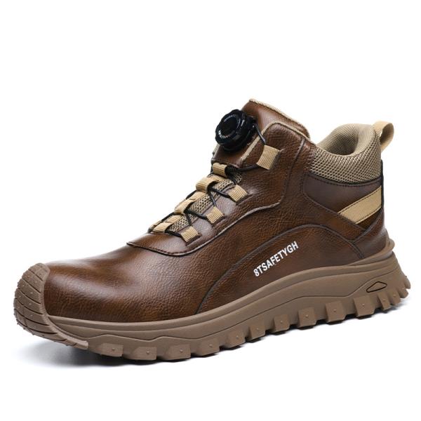 Men's Safety Shoes Kevlar Midsole Work Boots With Steel Toe And Rubber Sole