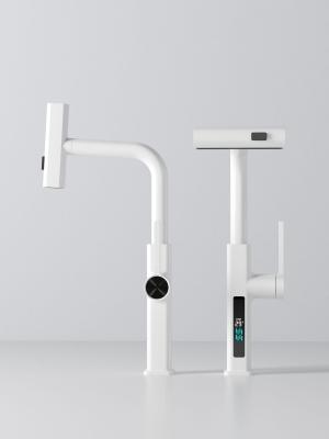 Motion Sensor Waterfall Zinc Alloy Faucet Digital Display For Kitchen Multifunctional