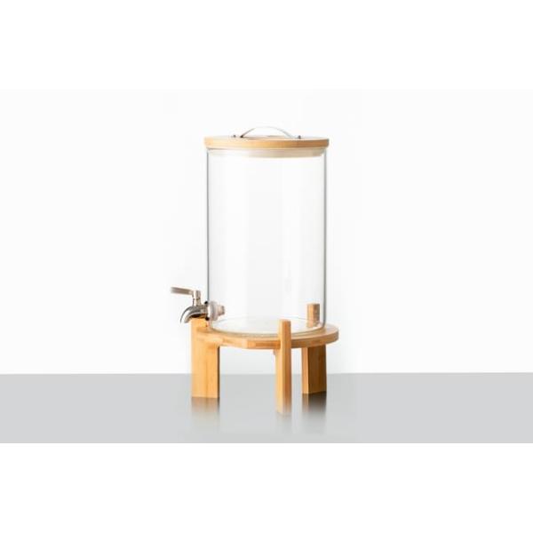 Party 8L 2 Gallon Drink Dispenser Borosilicate Glass Beverage Dispenser With Stand