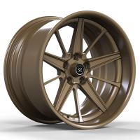 O carro da liga de alumínio forjou as rodas para o costume da venda Wrangler Polished Bronze Rims de 2 partes
