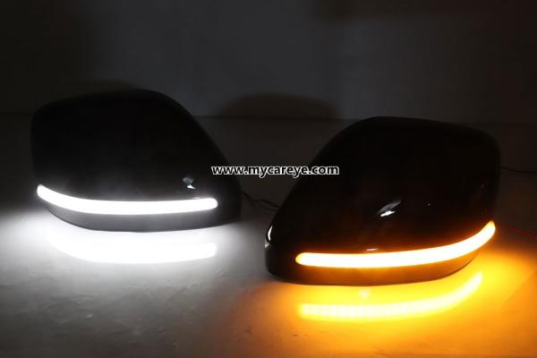 Nissan Patrol Flowing LED Side RearView Mirror Black Cover Replacement Turn Signal Lights
