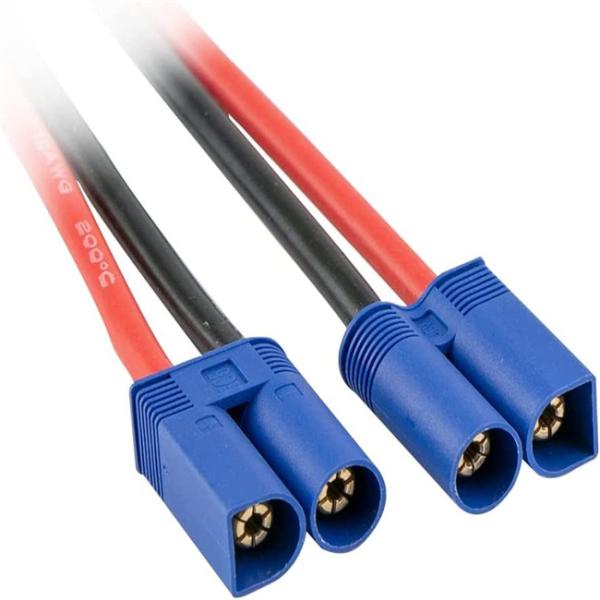 El cargador de ROHS 12AWG RC telegrafía al varón del conector EC5 hasta los conectores banana de la bala de 4m m