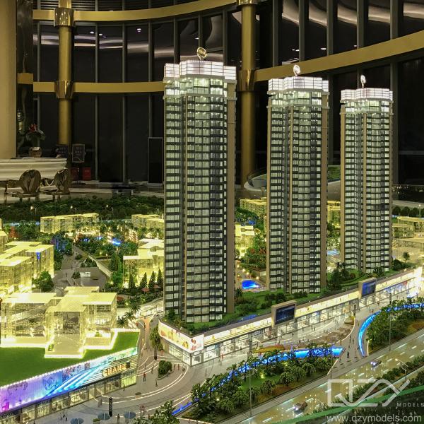 Grupo Kingkey 1/100 Residências da cidade de Shanhai Modelos de edifícios em miniatura