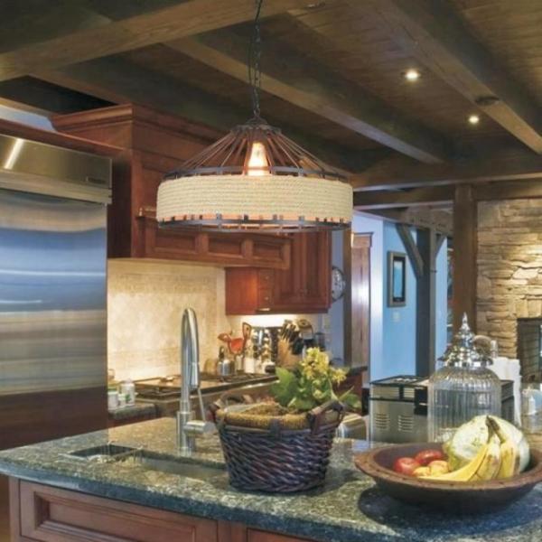Vintage  rope pendant light chandelier Lighting For dining room Kitchen (WH-VP-15)