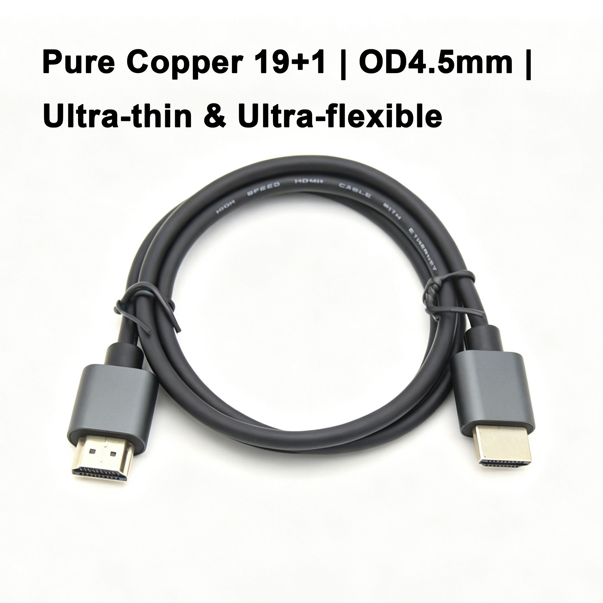 Ultra Thin Soft 4K 2K 1080P Alloy Shell Full Copper Male To Male Female HD HDMI 2.0 Cable for Computer Laptop Monitor Computer