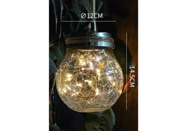 Waterproof Decorative Colorful Solar Crack Night Light , Garden Bottle Hanging