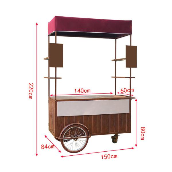Hand Push Coffee Bicycle  New Design Tricycle Cart for Mobile Cafe