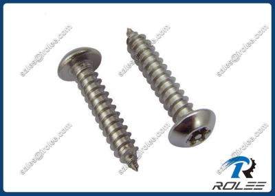 A4 / 316 Stainless 6-lobe Torx Button Head Self-tapping Tamper Proof Screws