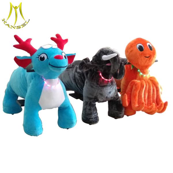 Hansel  funny amusement park games plush electrical animal toy car shopping mall walking animal rides