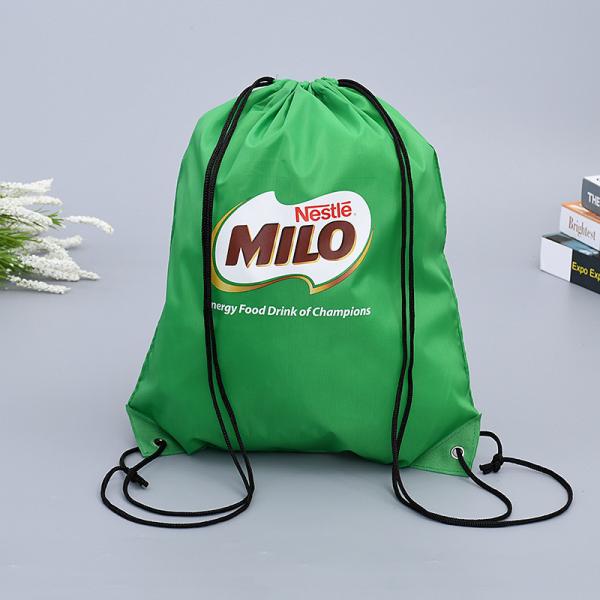 Fashion Style Custom Recycled Polyester Drawstring Gym Bag for Sports and Fitness