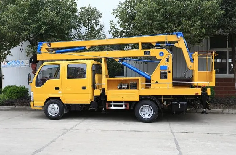 ISuzu Double Row 14m 16m Aerial Lift Truck For Cherry Picker