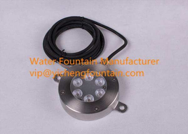 No UV IP68 Outdoor RGB Led Fountain Lights 316 / 304 SS Material Dia. 115mm