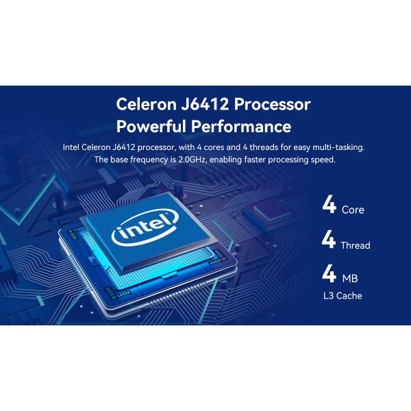Intel Celeron J6412 PC With Six LAN One COM and 4 USB Mini Computer
