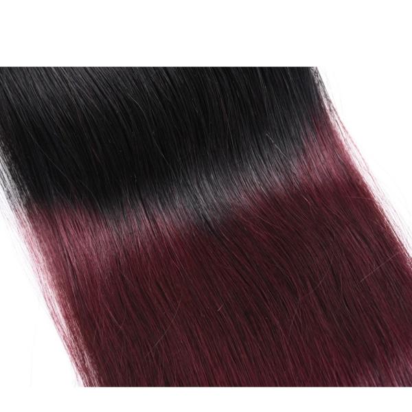 Da densidade pura do fechamento 130% do laço 4x4 de 100% fechamento brasileiro do laço do cabelo humano