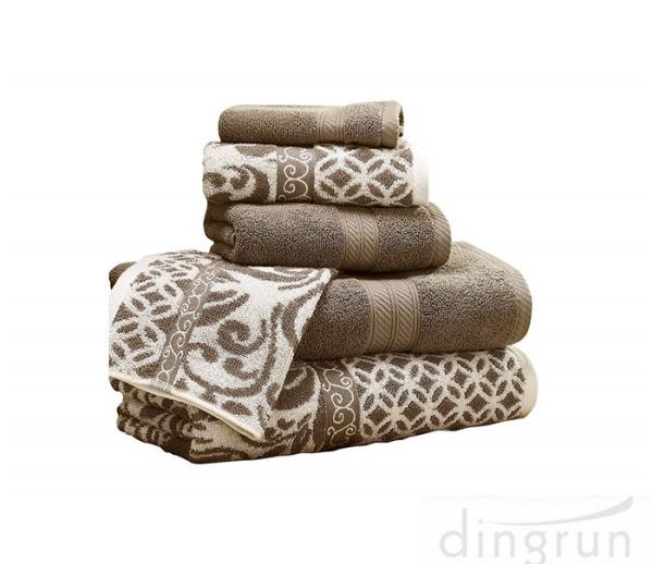 Luxuriously Soft Quickly Absorbed Yarn Dyed Cotton Jacquard Towel Set
