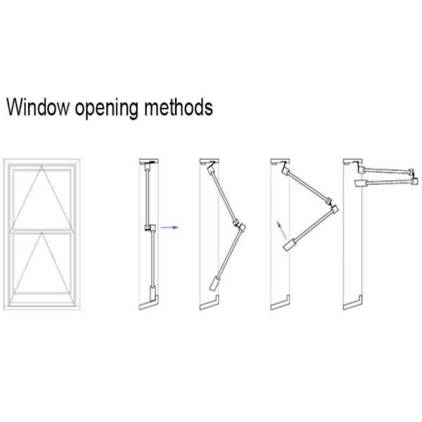 Vertical Folding Structural Aluminum Storm Windows For Cafe Shop
