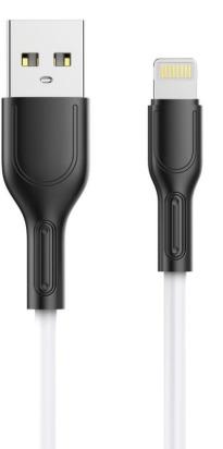 1m Classic Black White Silicone Cables for Timeless Charging